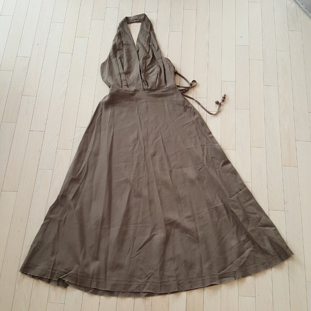 ZARA ! Linen blend halter neck midi dress ( M) - Picture 2 of 9